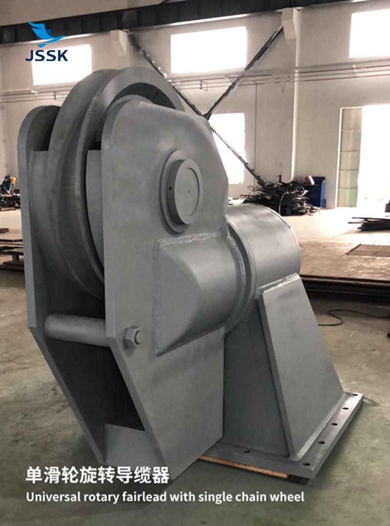 雙滑輪360&deg;旋轉導纜器帶四滾柱